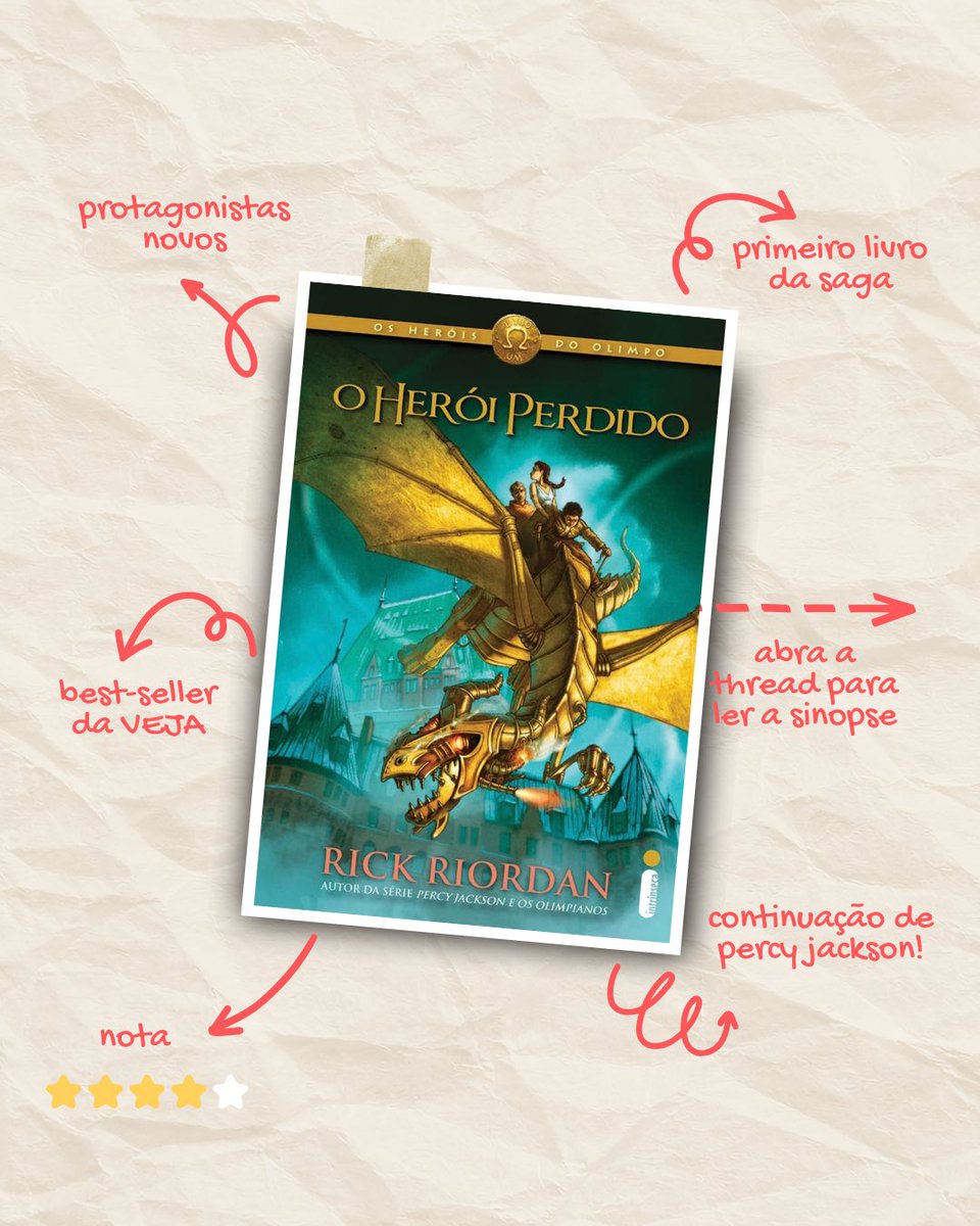 acervohdo's tweet photo. Boa noite, semideuses! Trazemos hoje o resultado da votação sobre a leitura das próximas semanas do Clube do Livro da Ella!

E o resultado é…🥁🥁🥁

O Herói Perdido! https://t.co/0rrlytRHEW