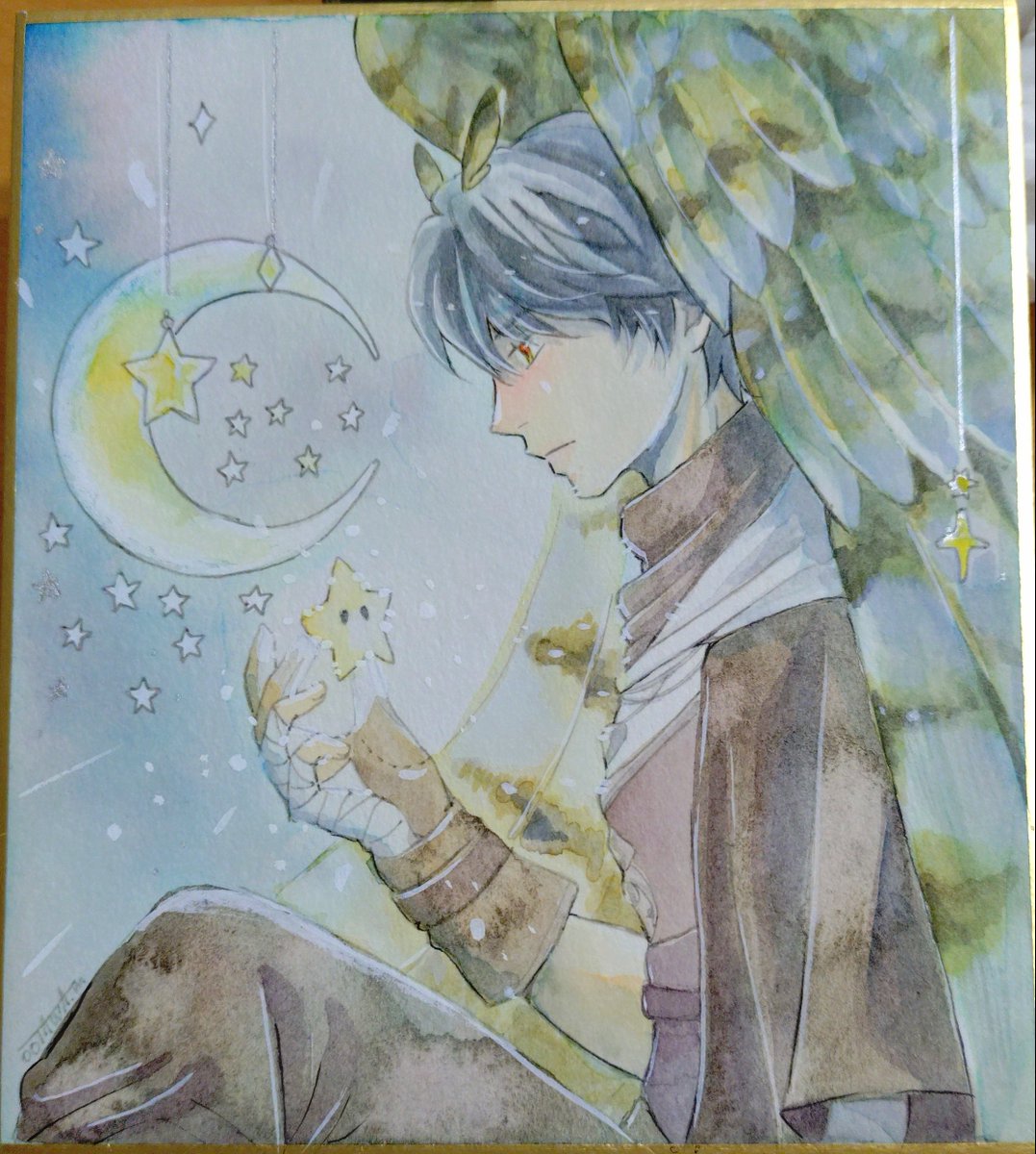ootawamami1's tweet photo. *ホシとフクロウ*

福福おすそわけ展へ。
上手く仕上がるかな〜どうかな〜、と試行錯誤の1枚。加筆するかも…ですが、ひとまず完成として寝かせます。

仕事行きま〜す！ https://t.co/a5dLuih75g