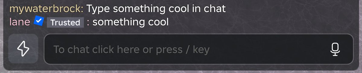 mywaterbrock's tweet photo. You can now use your microphone in Roblox chat to use speech-to-text 🎙️ https://t.co/vBu0XjP1au