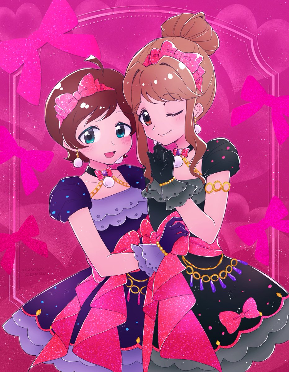 s0ram1zu_'s tweet photo. ミリオンライブのアイドルにアイカツ��ドレスを着せたい
これは道産子アイドル繋がり&amp;担当声優さん繋がり https://t.co/f1kVKmB0c7