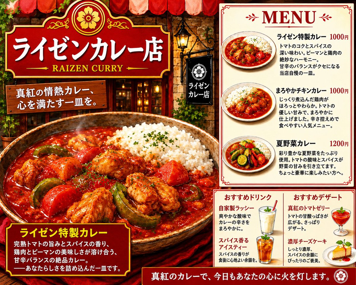 raizenmk02's tweet photo. カレーとバーのプロンプト 
をそれぞれやってみた https://t.co/sf6JkXckcP