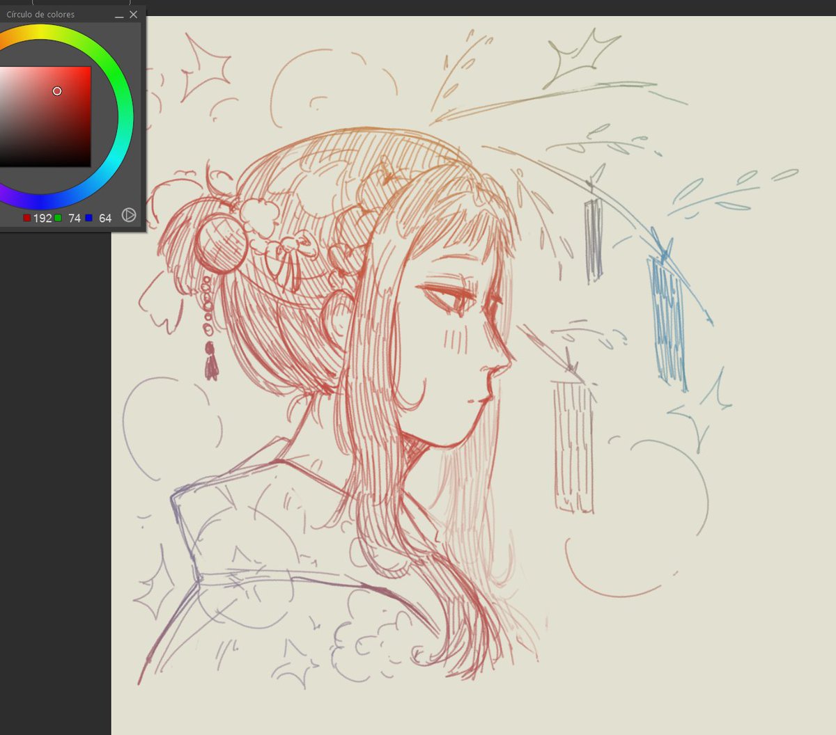 nat_0a's tweet photo. tanabata art so beautiful it brough back my motivation #tbhk https://t.co/SajJqzymEV