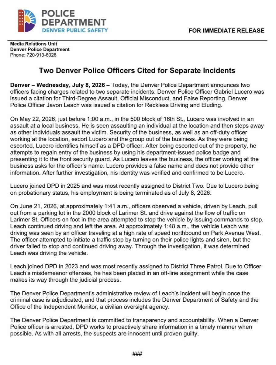 Denver Police Dept. tweet media