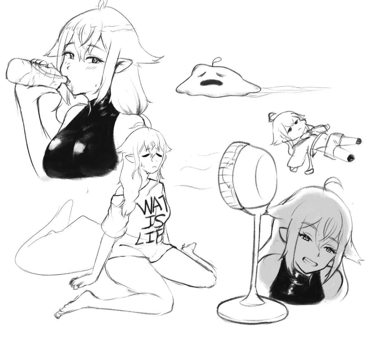 GinglyH's tweet photo. It's too hot
so I doodle me melting https://t.co/8VBE9b6fGt