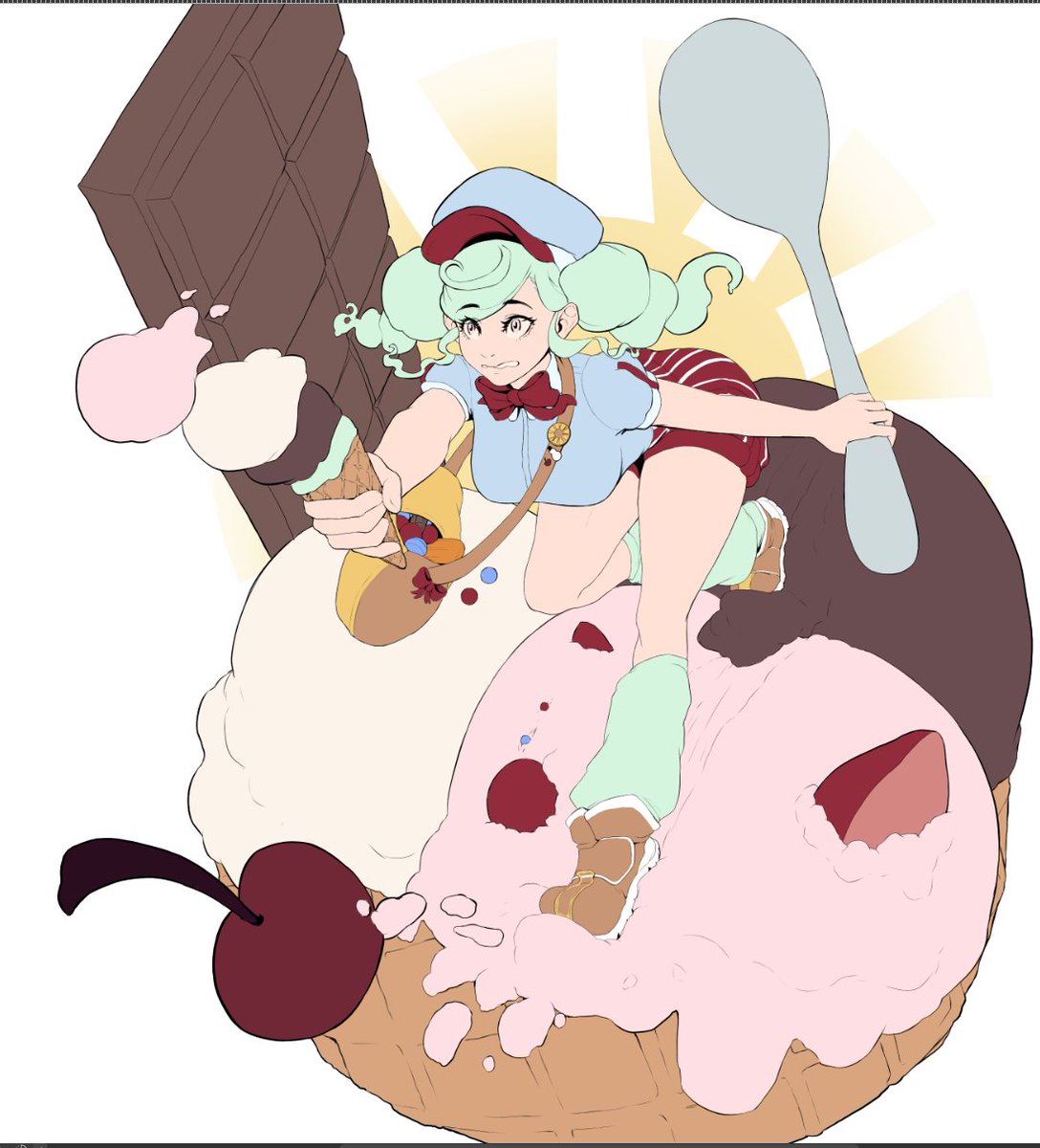 Tasytot's tweet photo. I request that no one ever let me draw ice cream again. My hand was hurting by the time I was done with the first two scoops. https://t.co/R9F61n1UlP