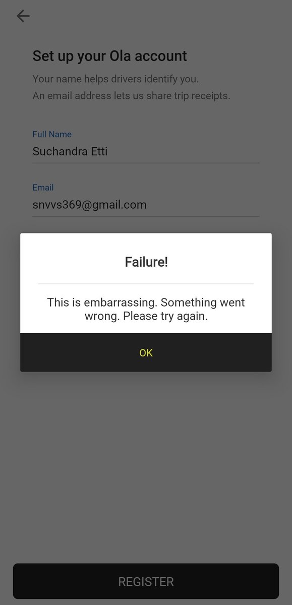 snvvs369's tweet photo. Nee App lo ride book cheyyadam istam ledentra Neku @Olacabs ganta nunchi ilane chupistundhi... https://t.co/IYypExeZYV