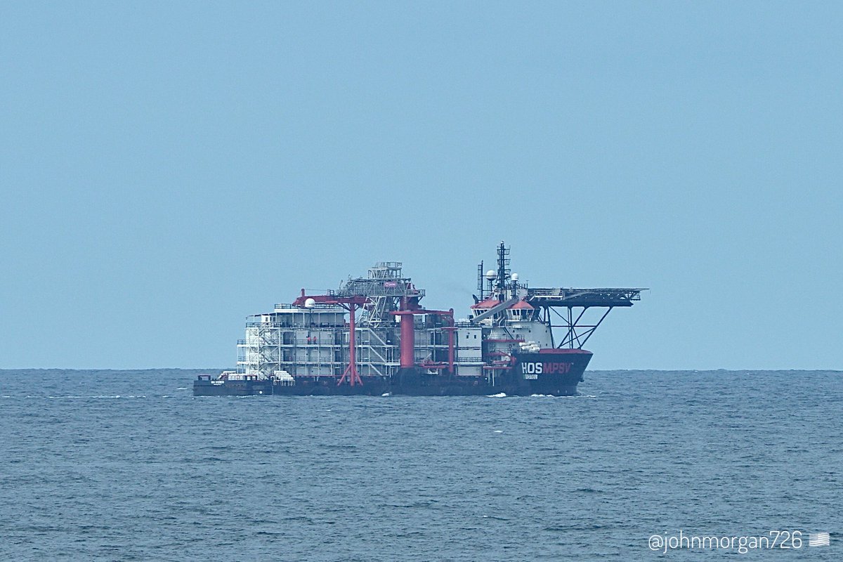 johnmorgan726's tweet photo. The “#Flotel” (Floating Hotel) HOS RIVERBEND, IMO:9647679 heading out to the @DominionEnergy Coastal Virginia Offshore Wind (#CVOW) farm construction project. #ShipsInPics #OffshoreSupport #HornbeckOffshoreServices #HOSRiverbend https://t.co/dslLIyf7ty