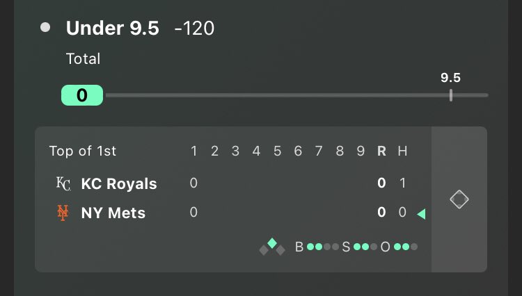 joyrdlegend's tweet photo. Mets vs royals under 9.5 live ⬇️ https://t.co/SOmms7wnZQ