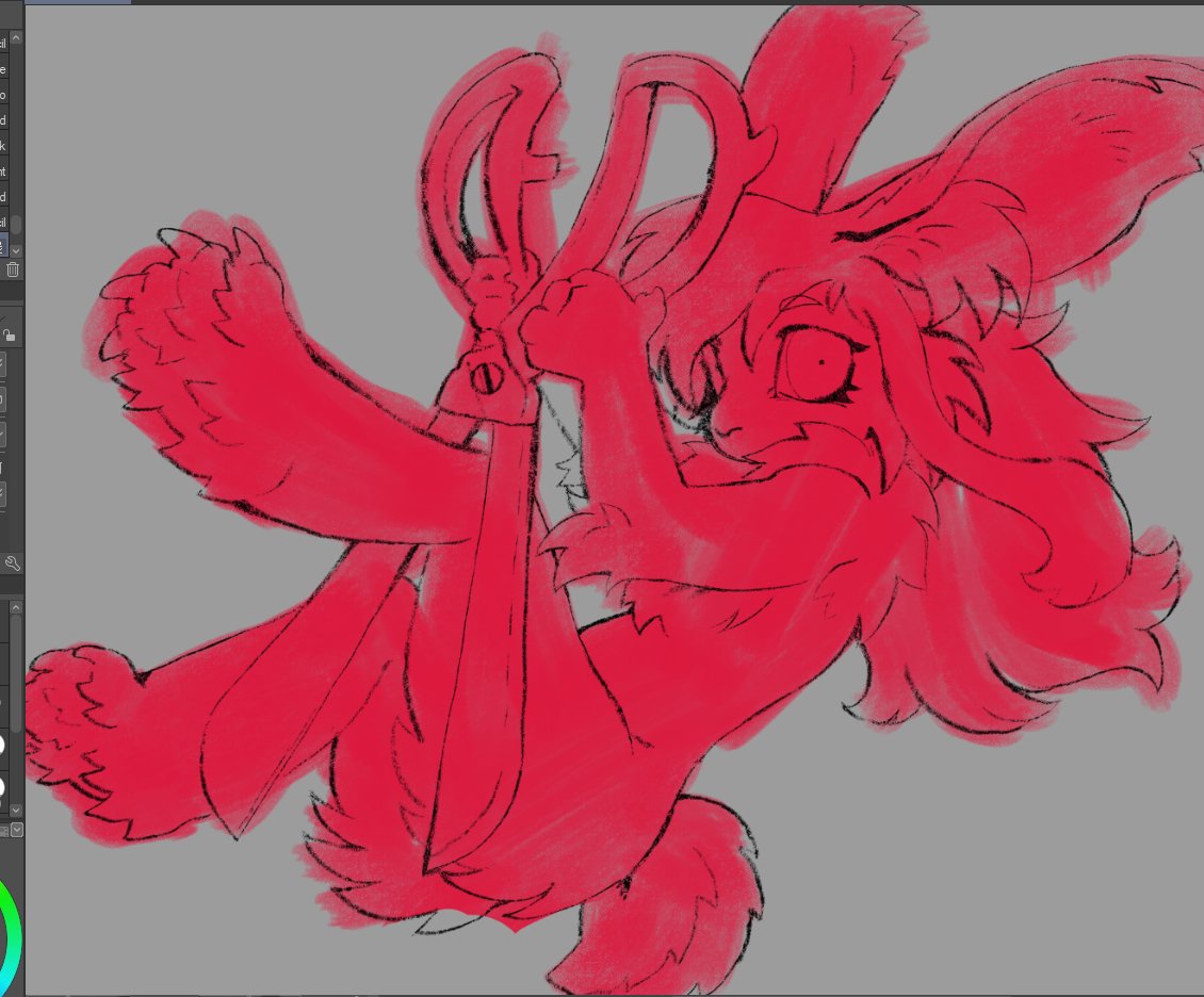 STAGSBANE's tweet photo. comm wip im quite enjoying so far 🐰✂️ https://t.co/e62c1Ab0fs