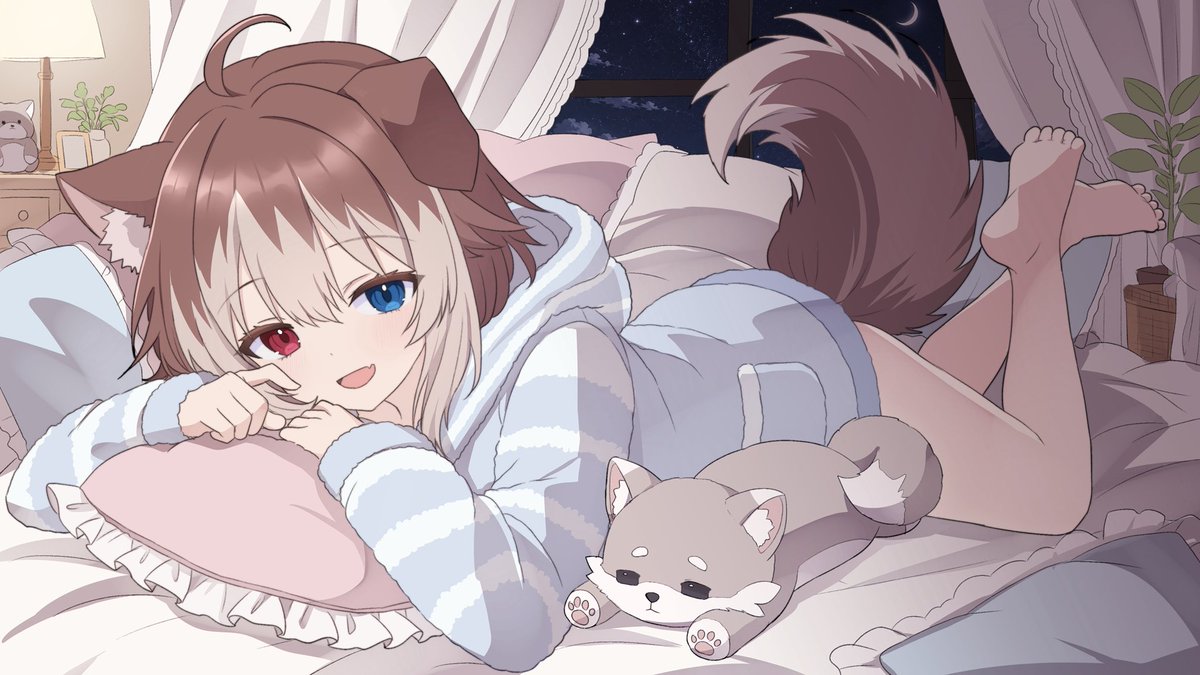 Hasuki_rui's tweet photo. おはよ〜🐶
今日ものんびり頑張ろ(´ฅ•ω•ฅ｀)

#おはようVtuber https://t.co/okAu5kYo7G