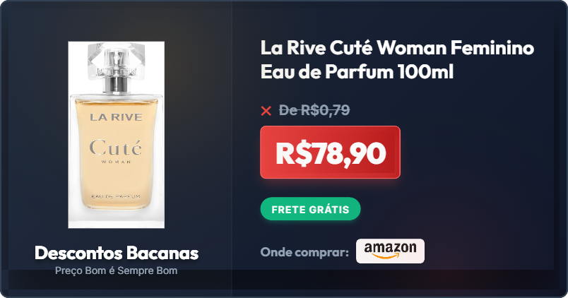 descontosbr's tweet photo. CORRE ANTES QUE ACABE! 🏃‍♂️💨

La Rive Cuté Woman Feminino Eau de Parfum 100ml

🔥 R$78,90
❌De R$0,79

🚚 Frete GRÁTIS
🛒 COMPRE AQUI: https://t.co/atwUkzP9vU

#Achadinhos #Oferta https://t.co/h21A2qrxP5