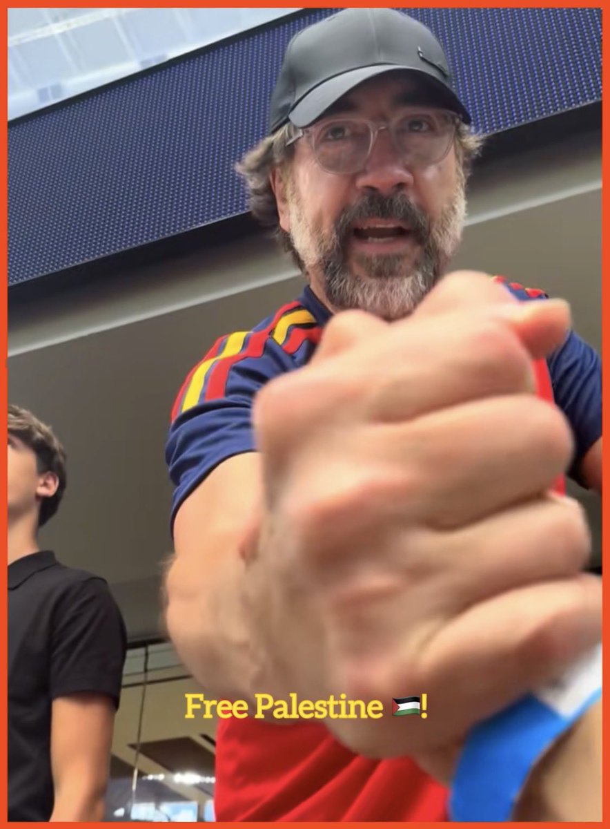 JMNewsNetwork_'s tweet photo. 🇪🇸Spanish Actor Javier Bardem:

“Free Palestine.”🇵🇸 ✌️ https://t.co/SyHhRdM3q2