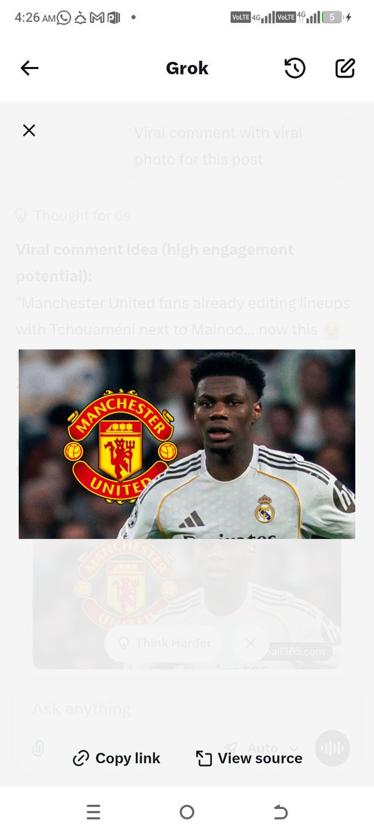 billeditw1rt's tweet photo. @FabrizioRomano Manchester United fans already editing lineups with Tchouaméni next to Mainoo... now this  Real Madrid said 'not today' and locked him until 2031. Mourinho masterclass incoming https://t.co/GKhXYj2Inj