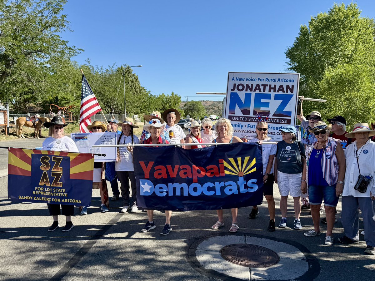 TeamNezHQ's tweet photo. Still feeling grateful for our incredible volunteers who joined us in the Prescott Fourth of July Parade. Thank you for showing up and representing our campaign. We couldn’t do this without you! https://t.co/WIHJyLA9Re