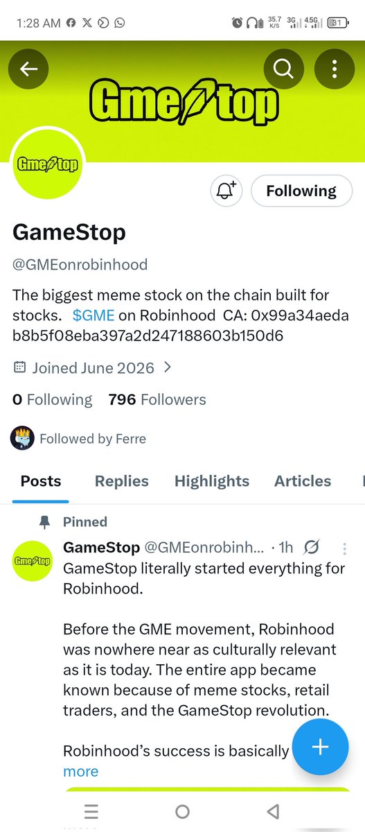 ApexLyn's tweet photo. @Supermanonchain @GMEonrobinhood Done https://t.co/ef5qgmUuX9