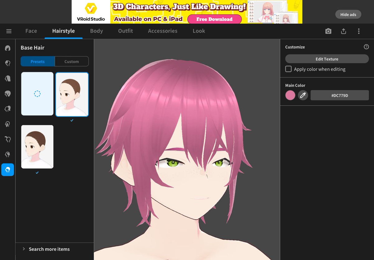 azuri60666's tweet photo. CODE LYOKO X VROID
For now it’s look okay. When I’m done im gonna make this base public in vroid hub #VroidStudio #VroidModel #WIP #CodeLyoko https://t.co/wv7fgiI7Kn