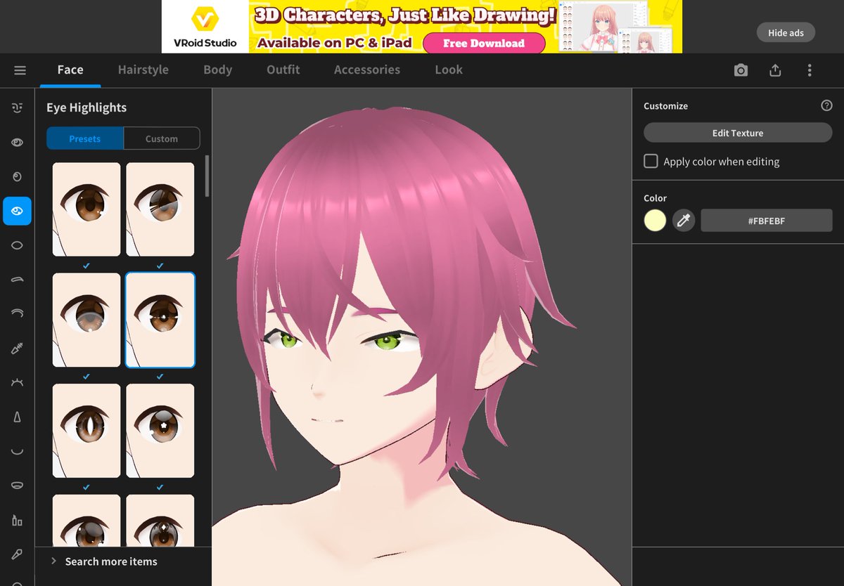 azuri60666's tweet photo. CODE LYOKO X VROID
For now it’s look okay. When I’m done im gonna make this base public in vroid hub #VroidStudio #VroidModel #WIP #CodeLyoko https://t.co/wv7fgiI7Kn