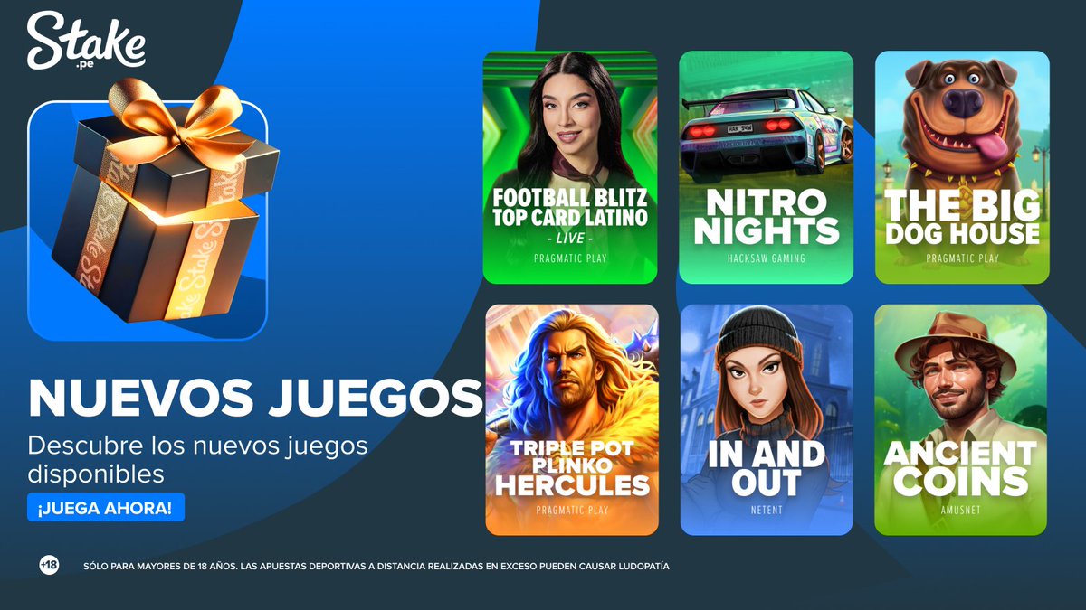 PeruStake's tweet photo. ¡NUEVOS JUEGOS EN STAKE! 🎰

Nuevos premios y más emociones en cada giro 🔥 

Sortearemos 20 free spins entre 2 Stakers aleatorios que den RT y nos comenten su user 🎫

📲 ¡Juégalos ya! https://t.co/O1bNKELoD4 https://t.co/Znh0papLdW