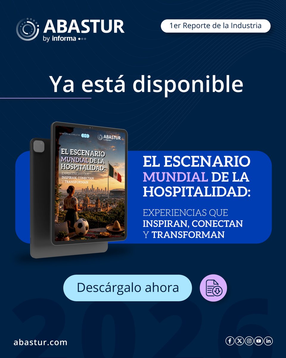 ABASTUR's tweet photo. Desde experiencias que conectan y emocionan, hasta tecnología que optimiza cada operación y modelos de negocio que transforman los desafíos en oportunidades.

Todo esto y más lo encontrarás en el Reporte de la Industria ABASTUR

📥Descárgalo ahora.
https://t.co/nPsdzmCd1m https://t.co/tFdBbMNuAs