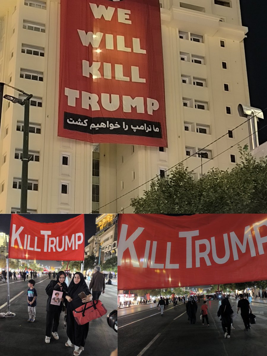 Lailafatimeh's tweet photo. 🇮🇷 One slogan is echoing across Iran these days:

🔹 The Iranian people are demanding that those responsible for the killing of their Leader be brought to justice and sent to hell. https://t.co/KKFz0ih51b