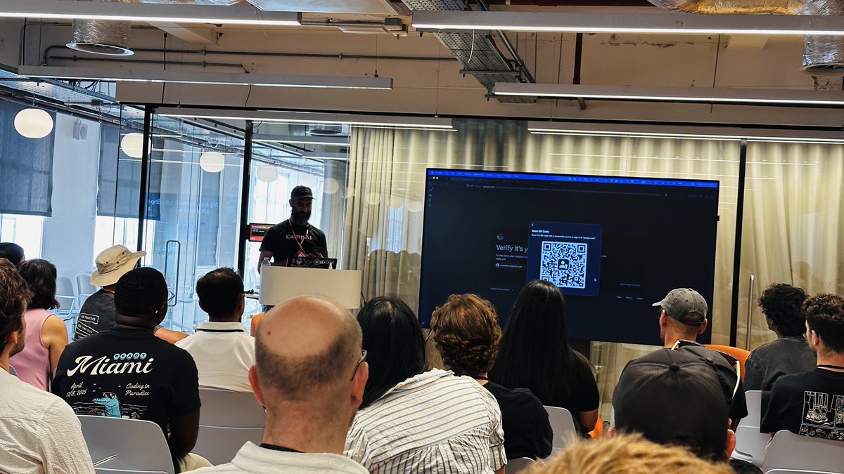 pixelprincedev's tweet photo. Great evening at the Camp AI event at @Cloudflare London office, organised by the @auth0 team. Lots of interesting talks and a great panel discussion. https://t.co/tY5EN7zEq8