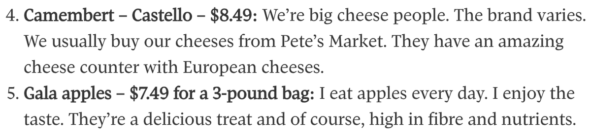 i_zzzzzz's tweet photo. Reading a Globe and Mail article where they ask a guy called the Food Professor for grocery shopping advice and he says stuff like "I eat apples every day. I enjoy the taste" https://t.co/a23YMM63ul