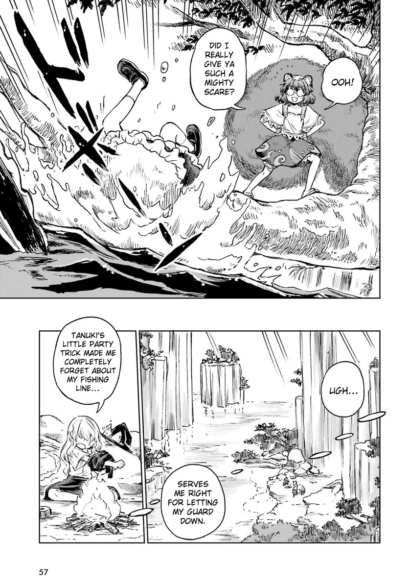 MadameKomakusa's tweet photo. Reason to read Lotus Eaters:

Marisa and Mamizou, masters of physical comedy. https://t.co/n8b65HEfGV