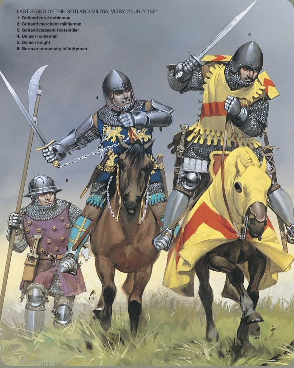 Argonaut1535's tweet photo. Historically accurate illustrations of the Last stand of Gotland militia at Visby in 1361- https://t.co/C4fD7Y7rPv
