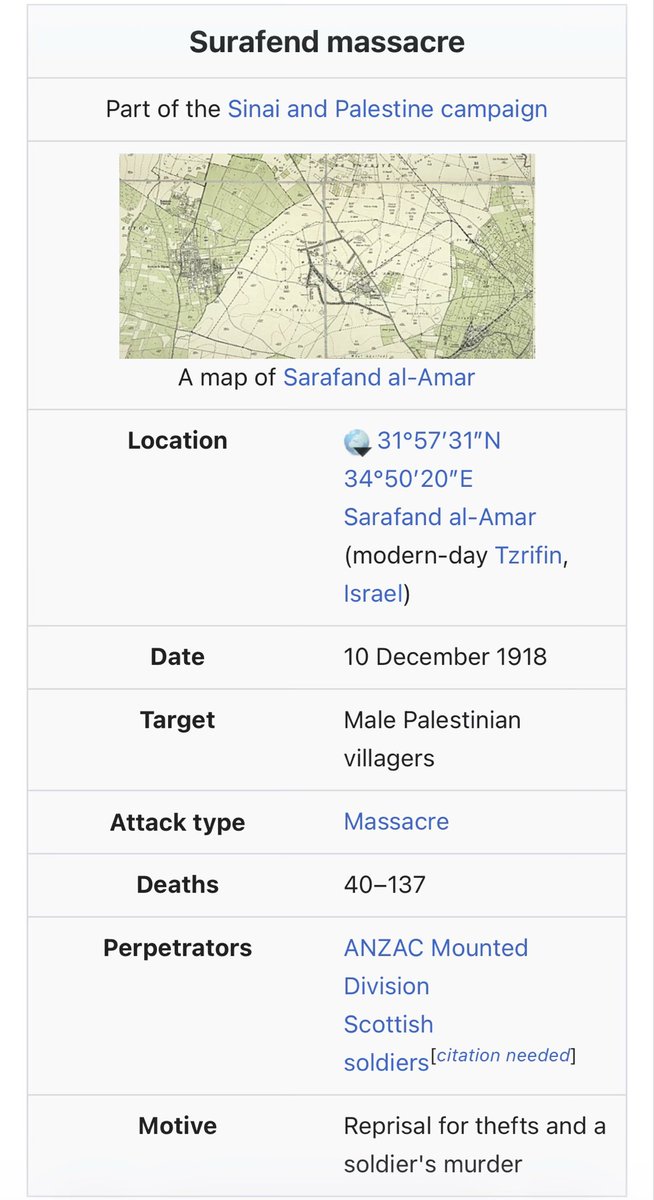 MaoistStdEn's tweet photo. “My great great uncle didn’t log off when he slaughtered a Palestinian village on 10 December 1918” https://t.co/K1chbfRIyp
