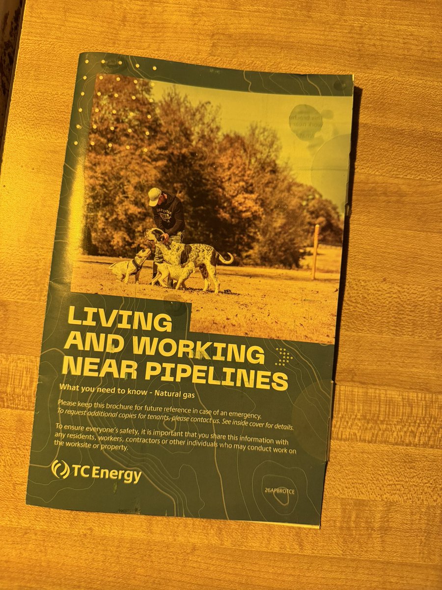 MagooHerd's tweet photo. @TCEnergy thank you for the booklet concerning gas that you won't run to my house....even though the line is feet from my house https://t.co/U4lkiKYHpu