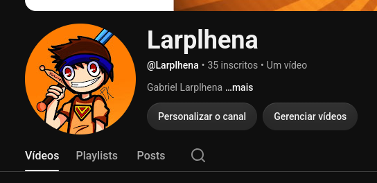 Larplhena's tweet photo. Obrigado pelos 35 inscritos no YouTube <3 https://t.co/MDwex2RgYy