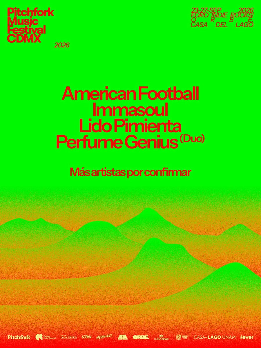 ElectronicaMX's tweet photo. Primeras confirmaciones de la edición 2026 de @pitchforkcdmx 🌃 https://t.co/eBcZTT9HKC