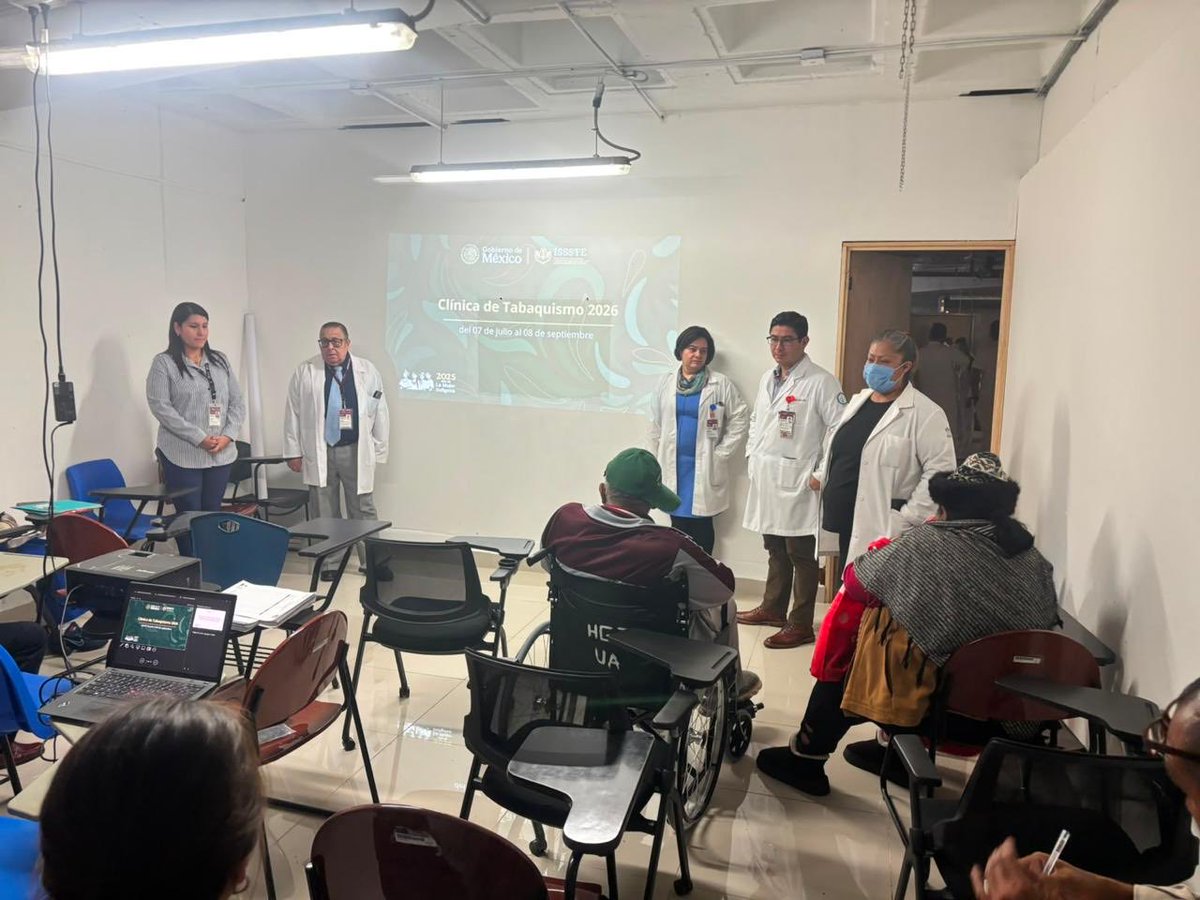 IsssteZona_Pte's tweet photo. 🚭 En el Hospital General Tacuba del #ISSSTE dio inicio la 2.ª Clínica para Dejar de Fumar de este año. Un espacio de apoyo y orientación para que más personas logren una vida libre de tabaco. 💙🍃
#ISSSTE #ZonaPoniente #HospitalGeneralTacuba #DejarDeFumar #VidaSaludable https://t.co/fnBs16NNiq