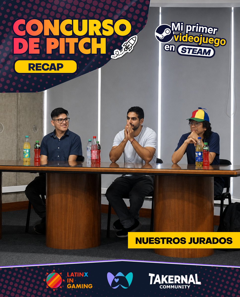TakernalCmty's tweet photo. ¡Gracias por ser parte de nuestro Concurso de Pitch en el Indie Checkpoint!

Agradecemos a @WLoveGames  por brindarnos un espacio dentro del evento Indie Check Point y a @LatinosinGaming  por hacer posible el premio

Gracias a los jurados @pepe_el_mago , @zedrakboi  y @Yoinzar https://t.co/pWvRx6RHrl