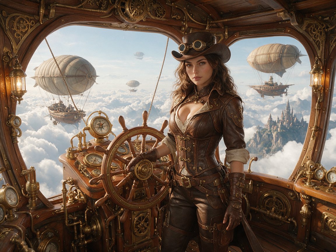 Steampunk Airship Captain Portrait