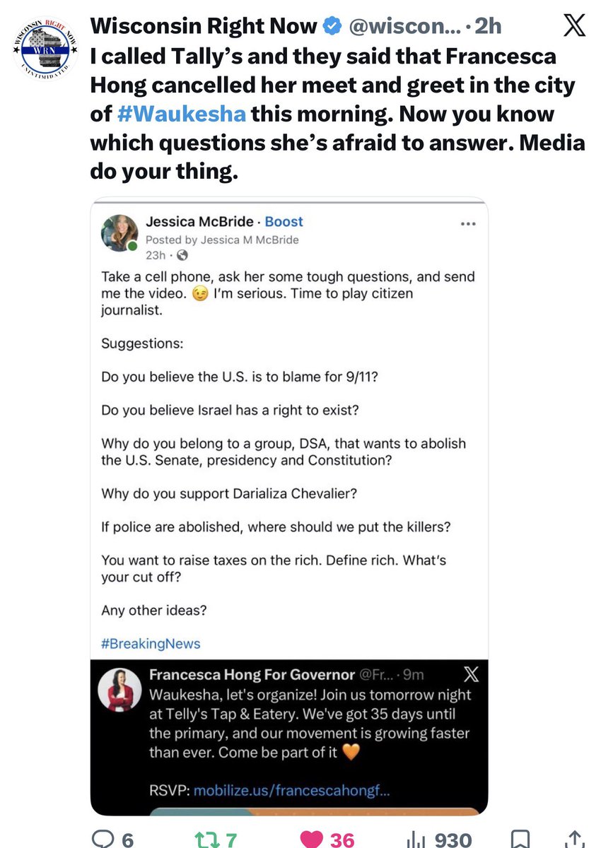 mandala_mandy's tweet photo. @DSAMadison @FrancescaHongWI She chickened out 🤣🤣🤣was afraid of tough questions https://t.co/RjmlTsucVR