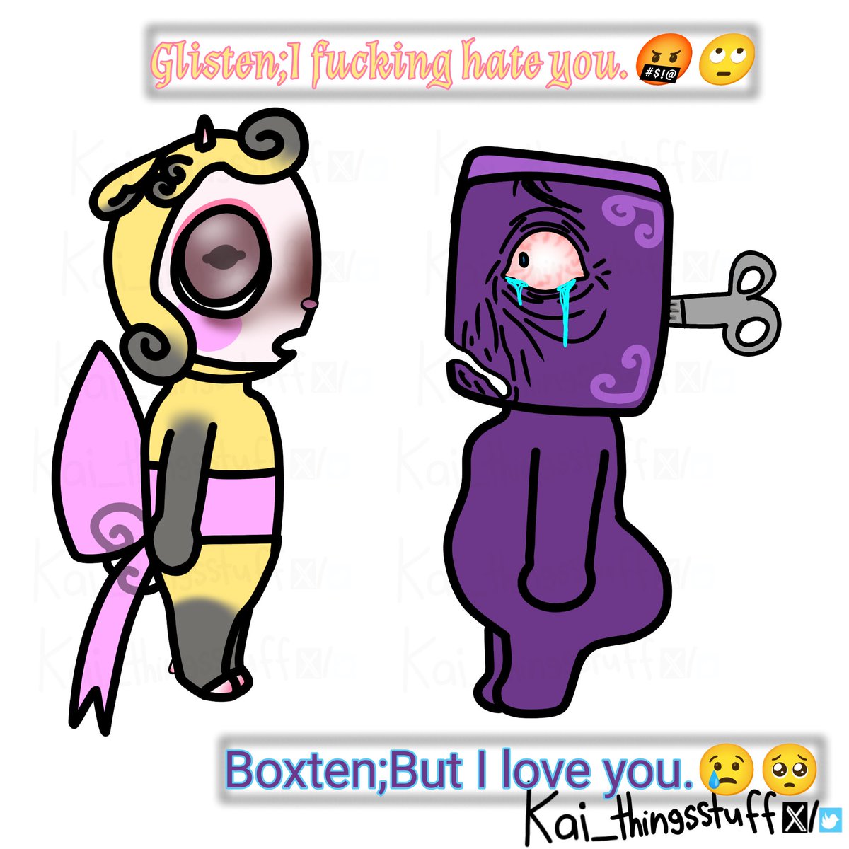 Kai_thingsstuff's tweet photo. Doomed jewerlybox one-sided glisten x boxten yaoi with music lyric ref in text😢😢😢why would he say that😭😭😭 https://t.co/hEp37Xsa19