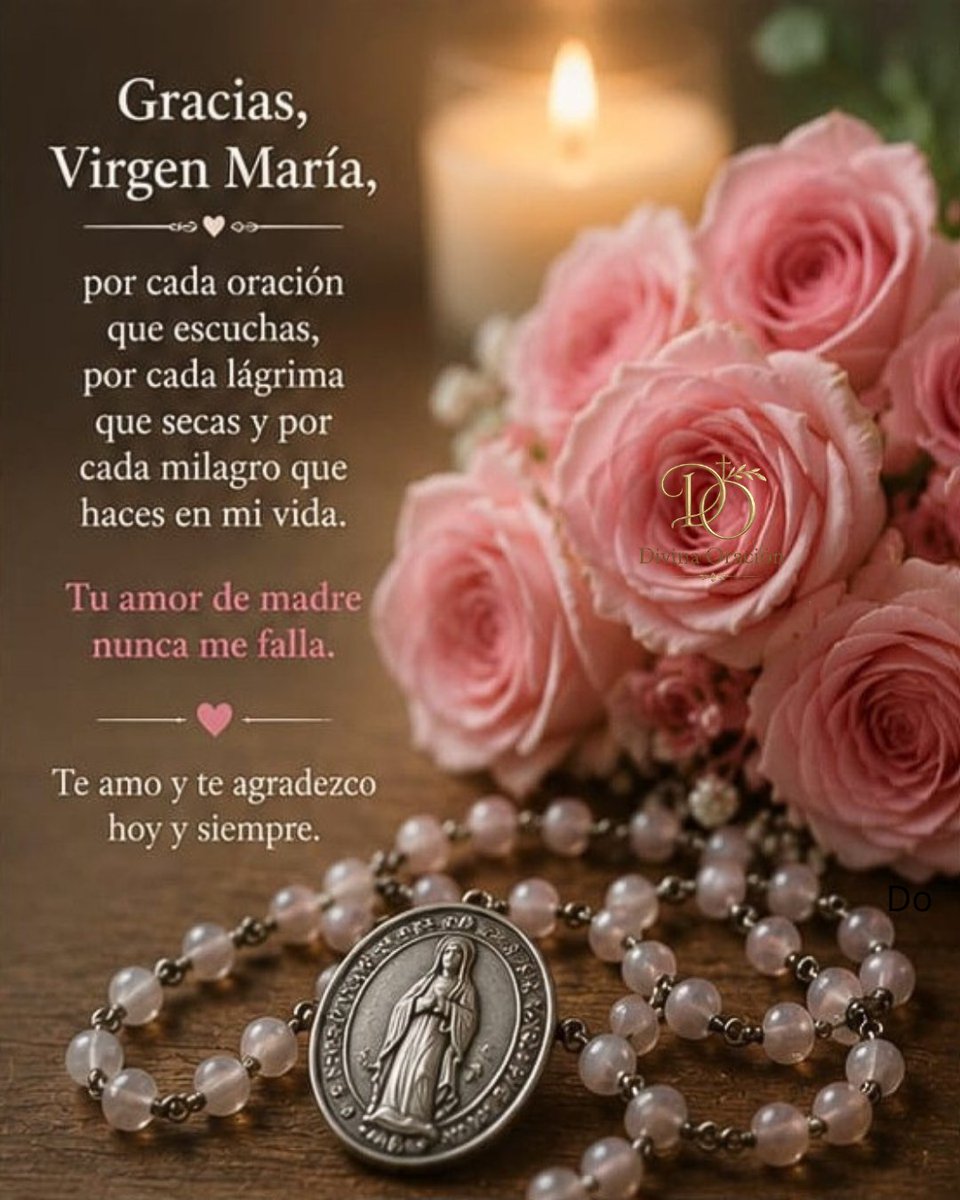 l_lbastidas48's tweet photo. 🌹 Un Minuto con María 

Gracias,  Virgen María, por cada oración que escuchas, por cada lágrima  que secas y por cada milagro que haces en mi vida.

Tu amor de madre nunca me falla.

Te amo y te agradezco hoy y siempre.

🌹 Si amas a la Virgen María, deja un "Amén" y comparte esta imagen con alguien que necesite sentir su protección hoy. 

#UnMinutoConMaría 
#DivinaOración