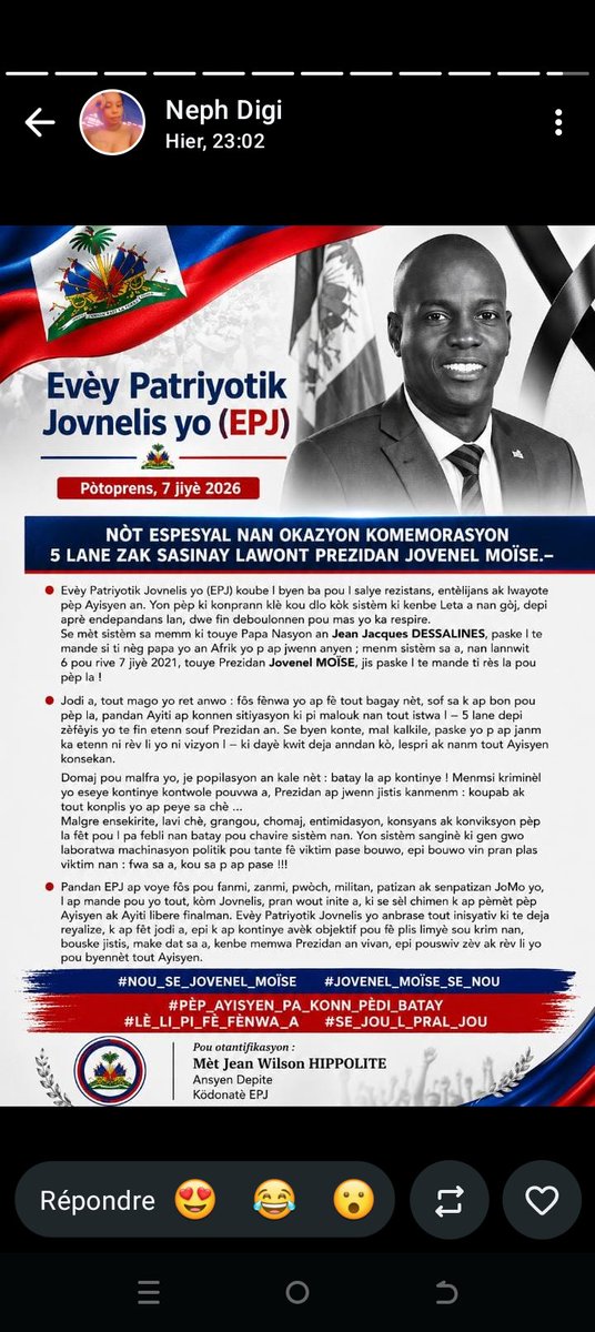 WilangeloJOSEPH's tweet photo. @jnwhippolite https://t.co/CgSrRZgkET
