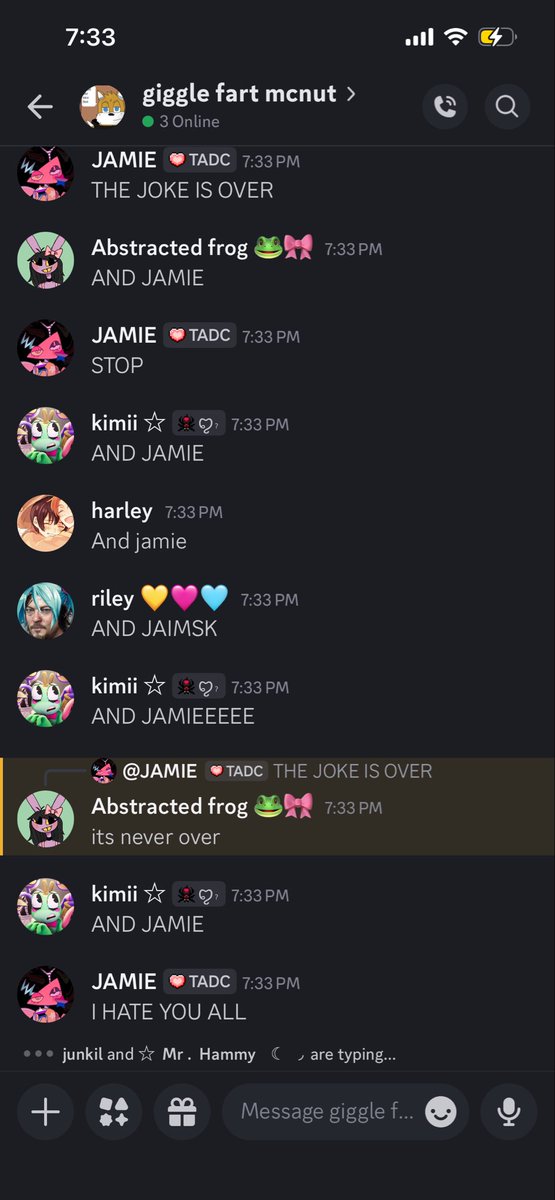Jamie has a crush on Gangle tweet media