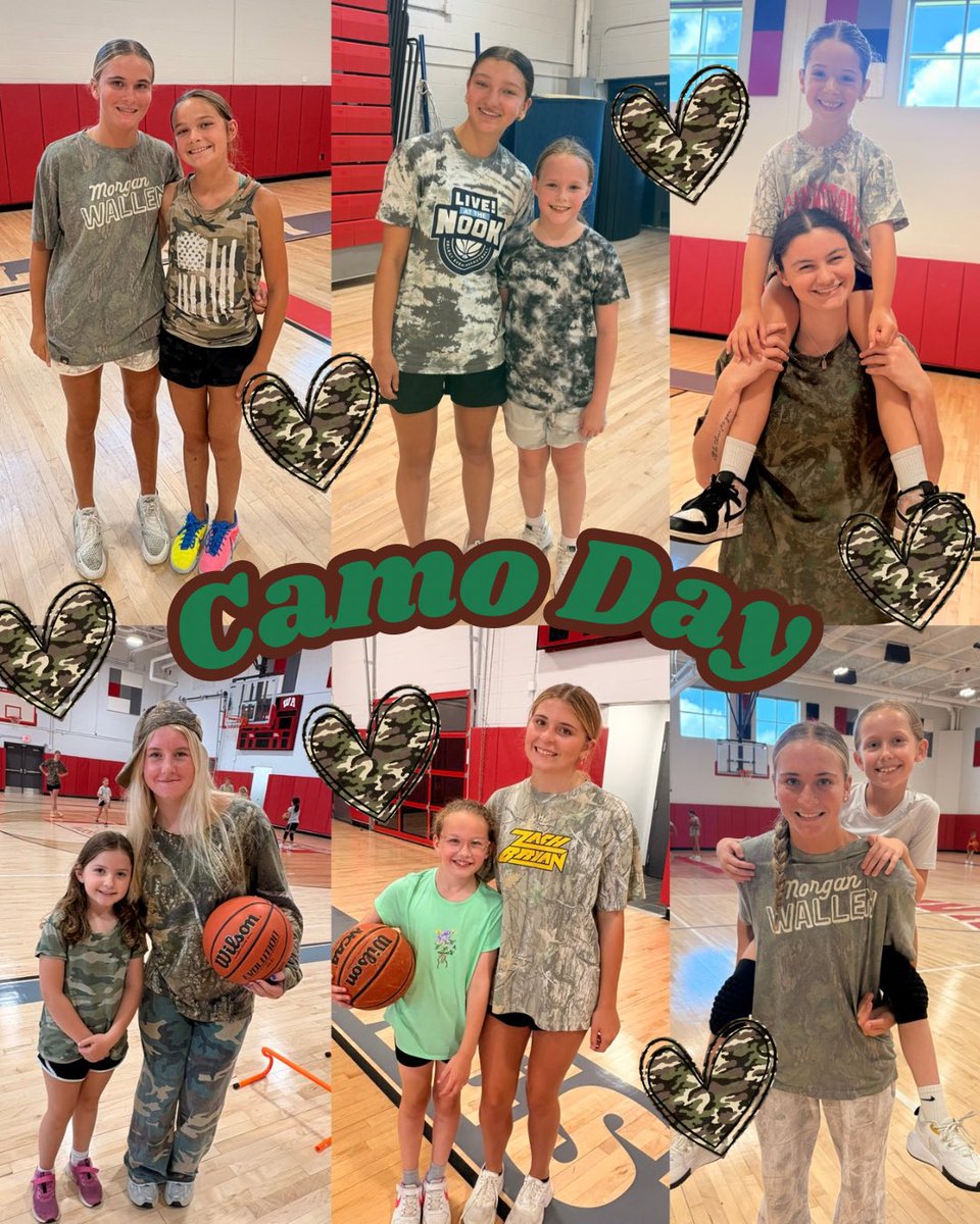 WAgirlshoops's tweet photo. Day 3- Camo Day! 💚🌿🤎🍃

Another day filled with fun, energy, and learning! We can’t believe the progress these girls have made in just three days. Their confidence is growing, their skills are improving, and they’re getting better every time they step on the court! #RiseAsONE https://t.co/Ae0uRPp7qr