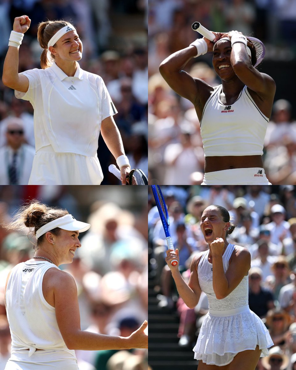 AustralianOpen's tweet photo. Semis are SET 🔒 @Wimbledon https://t.co/gHzae9Uafl