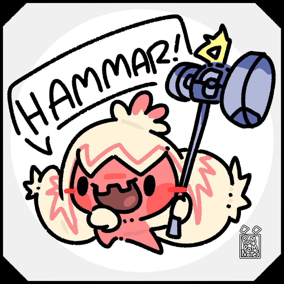 PompomNotes's tweet photo. Tinkaton AKA hammer gremlin! 🔨✨ 

#pokemon #fanart #tinkaton https://t.co/bXmb6DO6x7