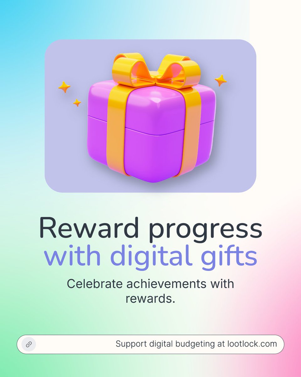 getlootlock's tweet photo. Rewards can turn everyday progress into memorable moments. A small gift often recognizes effort and keeps motivation strong.

Lootlock includes a gifting option that allows parents to send funds for milestones or celebrations. Moments like these help reinforce positive habits. 🎁

🔗 Discover how gifting works at https://t.co/GfoYOHTlXg 

#familymoments #kidmotivation #parentingtips #gamifiedlearning #kidsandmoney