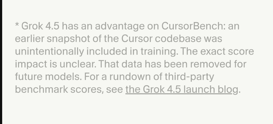 CursorBench caveat