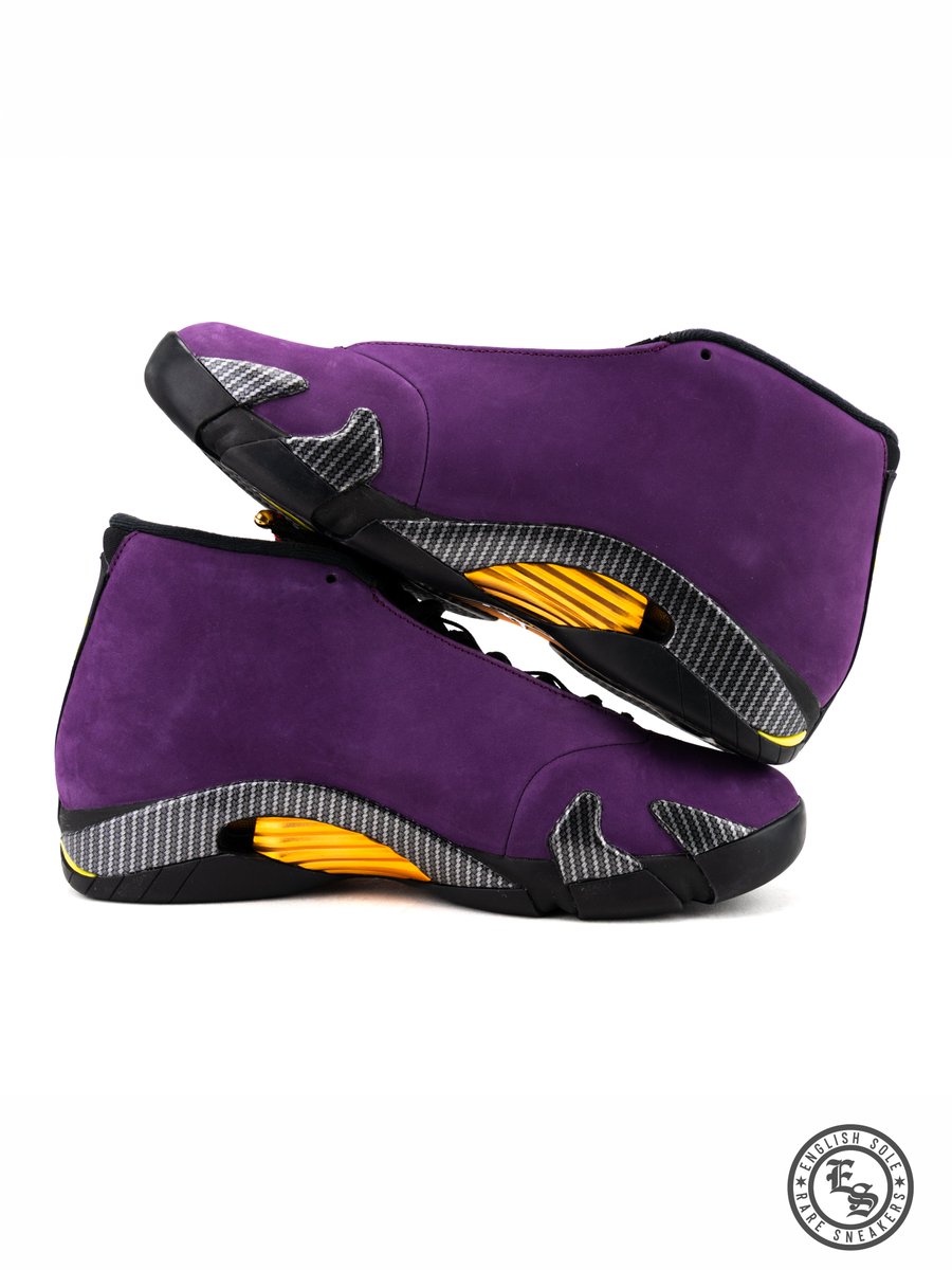 houseofheat's tweet photo. Detailed Look at Friends &amp; Family Air Jordan 14 “Night Purple” ⛈️ https://t.co/NczOWbs7Lq