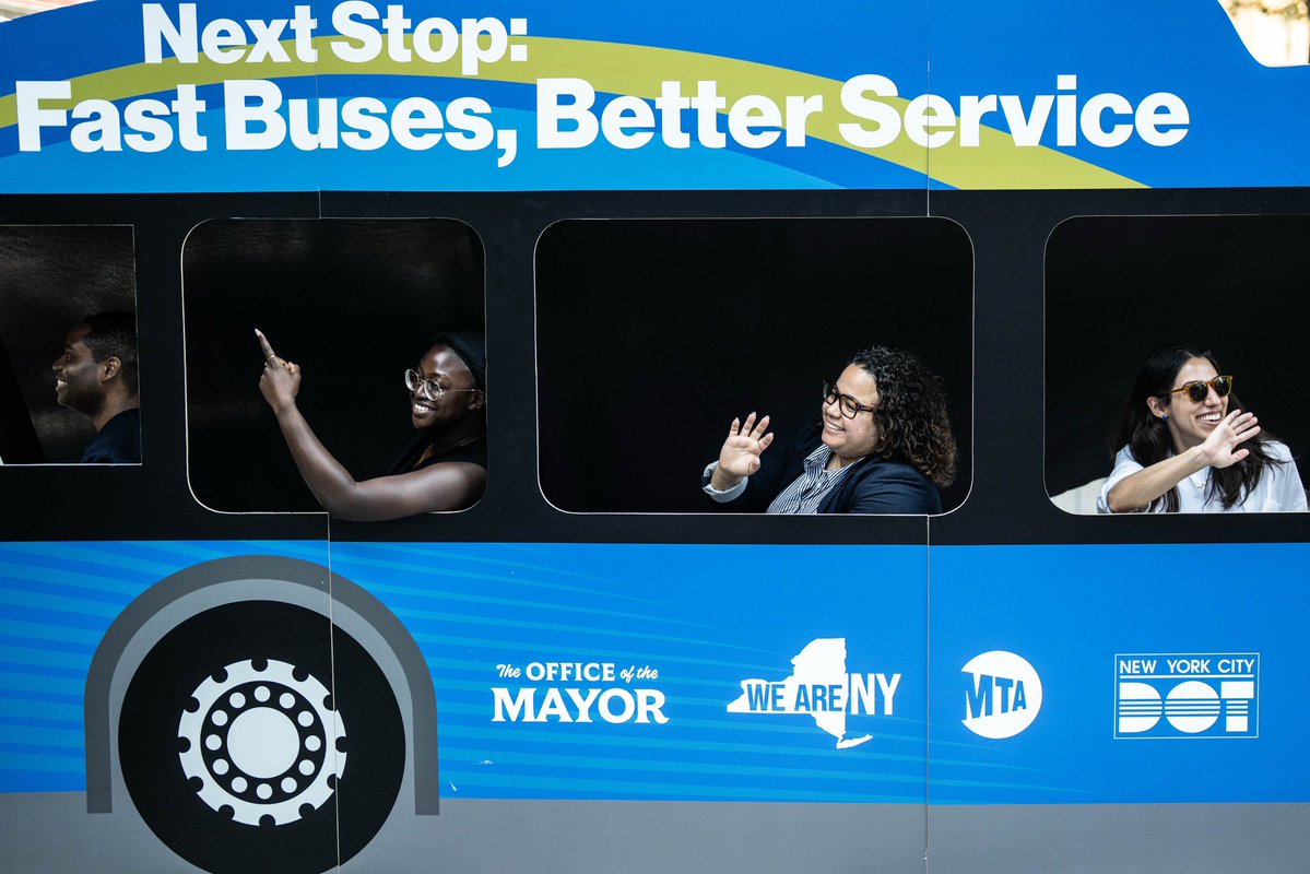 NYCMayor's tweet photo. For working New Yorkers, every minute matters. But for too long, our buses have been stuck in traffic instead of keeping pace with the city that never sleeps. 

Today, I'm proud to unveil Next Step — our roadmap to faster, more reliable bus service across all five boroughs. We'll increase bus speeds by up to 20%, and save riders as much as six minutes on their daily commute.

We're also expanding accessible bus stops, adding more shelters and seating, strengthening bus lane enforcement, improving real-time arrival information, and building the next generation of bus corridors with protected bus lanes, greener streets, and faster, more frequent service.

Every minute a New Yorker spends waiting for a late bus is time away from family, work, school, or rest. This plan is about giving people that time back, and building a city that works better for the people who keep it running.