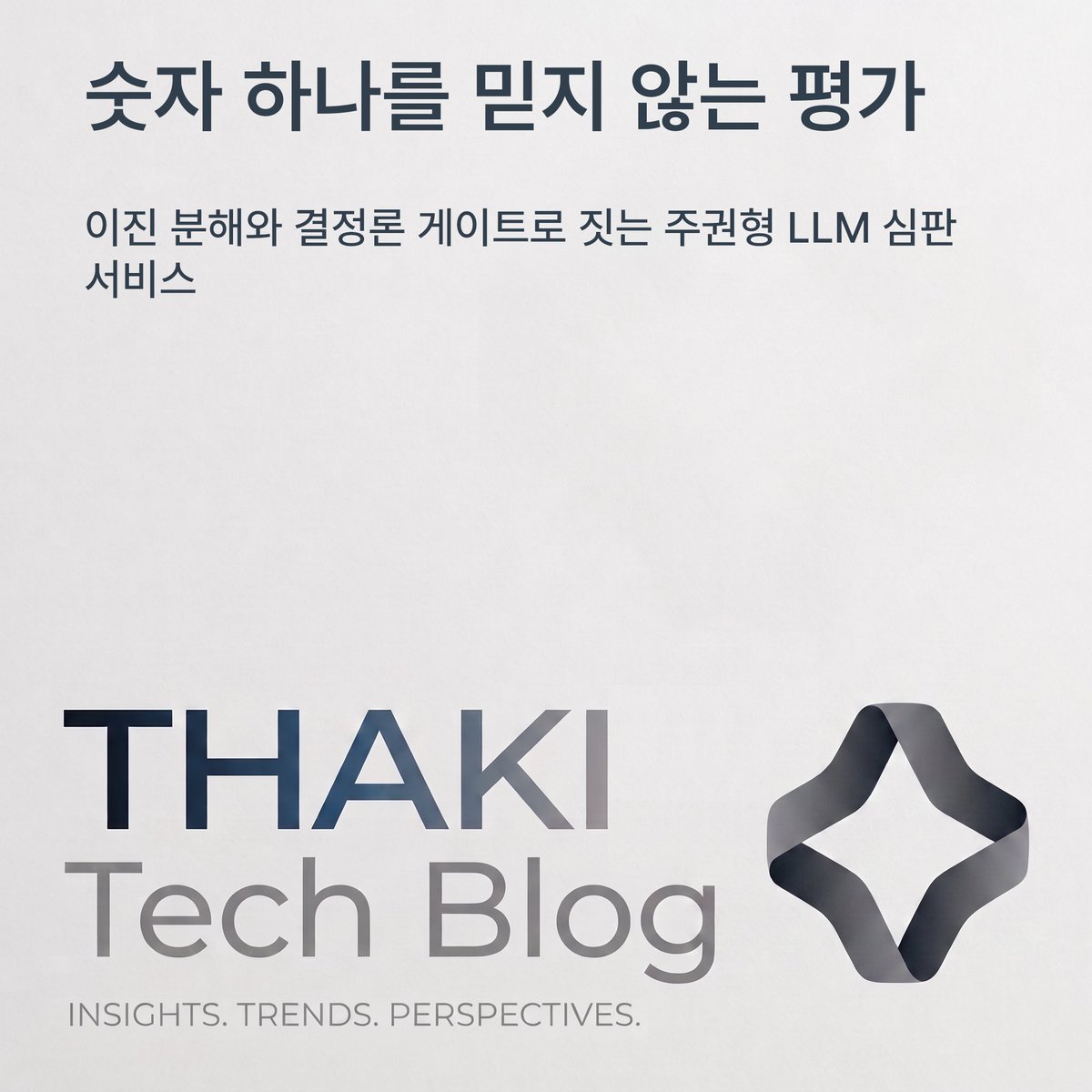 thakicloud's tweet photo. 숫자 하나를 믿지 않는 평가: 이진 분해와 결정론 ���이트로 짓는 주권형 LLM 심판 서비스

LLM 출력 품질을 평가하는 조직 대부분은 지금 잘못된 방법을 쓰고 있습니다.

가장 흔한 방식 — 심판 모델에게 다른 모델의 출력을 1점부터 10점 사이로 채점하게 하는 것 — 은 보기보다 훨씬 취약합니다. 심판 모델은 프롬프트 문구만 바뀌어도 판정을 뒤집습니다. 점수를 중간값으로 몰아버려 정작 걸러내야 할 극단적인 사례를 뭉갭니다. 과도하게 확신하고, 교정되어 있지 않으며, 입력을 살짝 비틀면 동전 던지기 수준으로 무너집니다. 그리고 숫자 하나로는 규제 당국이나 감사자가 묻는 "왜 이 결과인가?"에 답할 수 없습니다.

Thaki Cloud AI Research는 이 문제를 정면으로 다루는 아키텍처 ABJ-Gate를 제안합니다. 핵심은 단순합니다. "이 출력이 얼마나 좋은가?"를 묻는 대신, 모든 평가 기준을 원자적인 이진(예/아니오) 질문으로 쪼개어 소형 온프렘 워커 모델이 답하게 합니다. 집계, 정규화, 교정(Calibration), 감사 기록은 전부 모델이 아니라 결정론적 코드가 맡습니다. 판정이 갈리는 경계 케이스는 홀�� 개의 ��립된 회의론자 워커가 "반박해 보라"는 지시를 받고 표결에 부쳐집니다. 다수가 반박에 실패했을 때만 판정이 살아남습니다.

결과물은 명확합니다. 재현성(Reproducibility): 동일한 입력에는 항상 동일한 결과. 위험 통제(Risk-controlled Calibration): 분포에 무관하게 불일치율을 목표 수준 이하로 유지. 테넌트별 비용·지연 상한: GPU 인식 스케줄러(Kueue 기반)로 보장. 완전한 감사 추적: "몇 점?"이 아니라 "어떤 기준이 왜 실패했는가?"까지.

이 아키텍처가 가장 중요한 조직은 프론티어 API 심판 서비스에 데이터를 보낼 수 없는 곳입니다. 규제 산업, 정부기관, 금융기관 — 평가가 자사 통제 인프라에서 돌아야 하고, 결과를 감사 앞에 내놓을 수 있어야 하는 조직들입니다.

논문은 현재의 한계에 대해서도 솔직합니다. 실측 정확도 수치는 의도적으로 비워 두었습니다. 사전등록 프로토콜을 돌리기 전에 숫자를 보고하는 것 자체가 일종의 조작이기 때문입니다.

전체 리서치 보기 👉 https://t.co/FVCohRzwFB

하이퍼스케일의 규격화된 틀에 맞지 않는 AI 인프라 요구사항이 있으신가요? Thaki Cloud는 바로 그 현실을 위해 만들어졌습니다.

문의하기📞: https://t.co/iJHnGbLlXw

웹사이트🌐: https://t.co/ba2Q7WwodX

#LLMEval #LLMasaJudge #AIResearch #OnPremAI #MLOps #LLMOps #EnterpriseAI #AIGovernance #ConformalPrediction #Kueue #AIInfrastructure #PrivateCloud #ThakiCloud