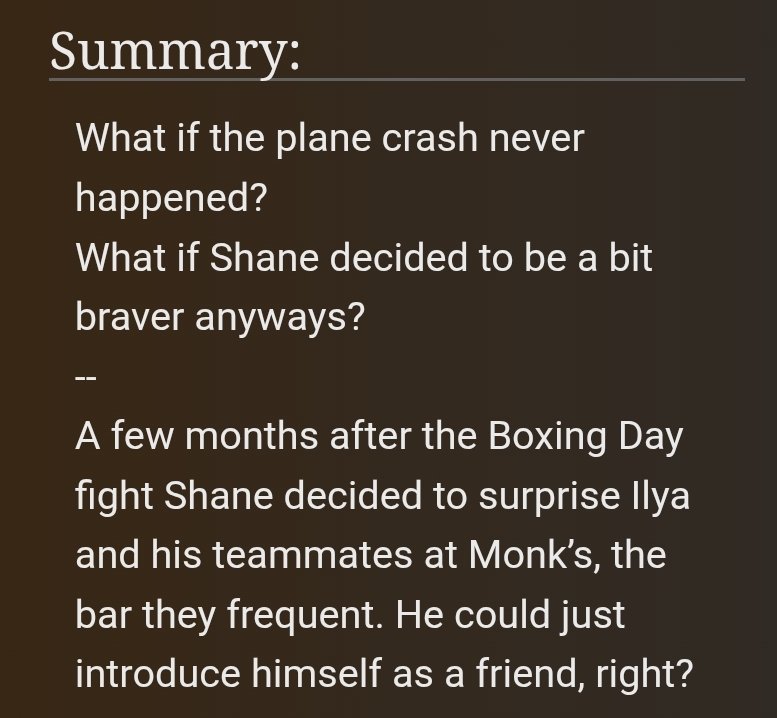 avid_reader64's tweet photo. Hiii I wrote a little one shot if you want to read it. You can find it through the link in my bio, or link in the comments!

This is the summary: https://t.co/bMGfPGOJTt
