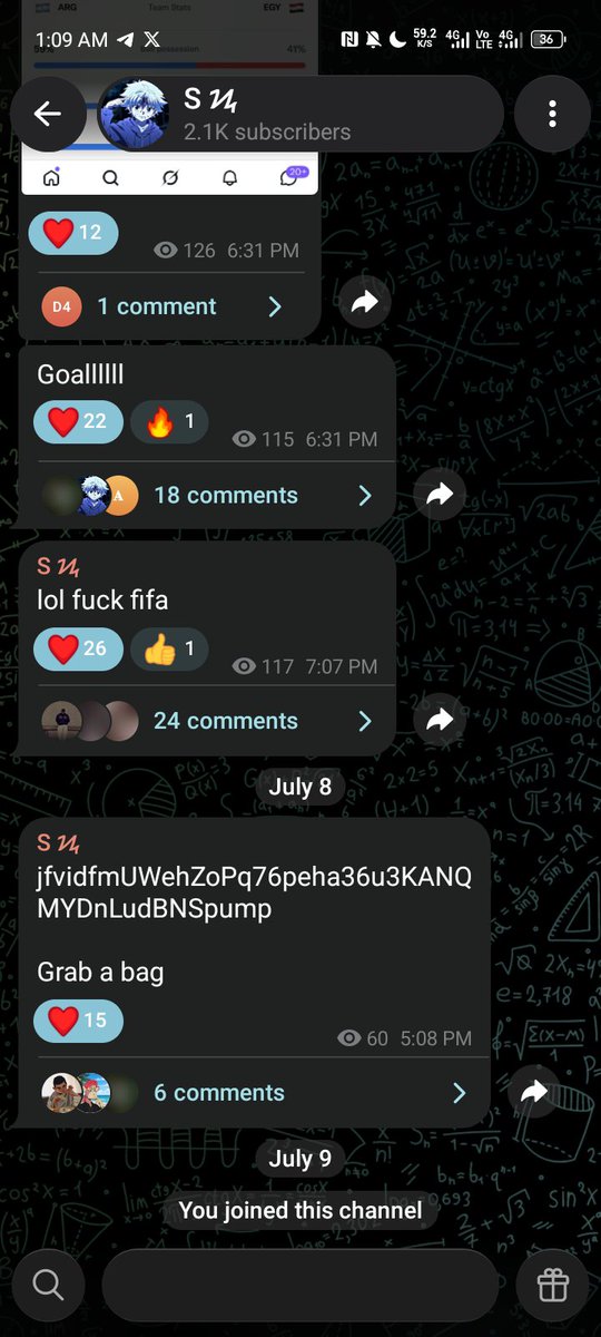 Solid_lad's tweet photo. @He1s_Sammy Joined telegram ✅ 

Here's proof 👇 https://t.co/FGddce5D2n
